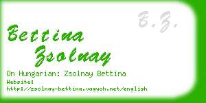 bettina zsolnay business card